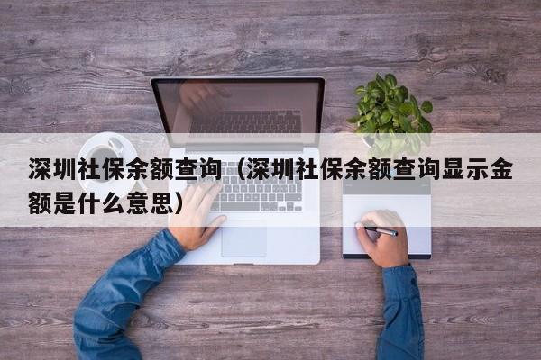 深圳社保余额查询（深圳社保余额查询显示金额是什么意思）