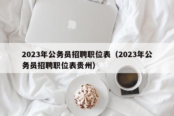 2023年公务员招聘职位表（2023年公务员招聘职位表贵州）