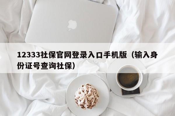 12333社保官网登录入口手机版（输入身份证号查询社保）