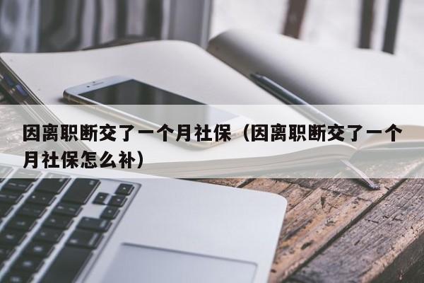 因离职断交了一个月社保（因离职断交了一个月社保怎么补）